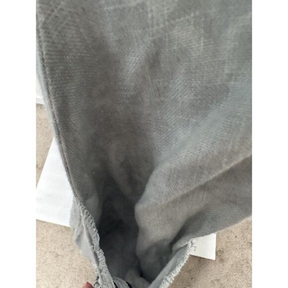 Steel Pony Linen Wearable Art Boho Lagenlook Tunic Dress Small Midi Length Gray - Picture 7 of 16